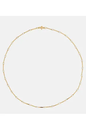 Melissa Kaye Collana Zea Linked in oro 18kt con diamanti