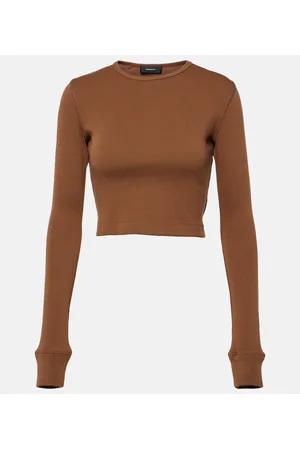 WARDROBE.NYC X Hailey Bieber - Top cropped in jersey