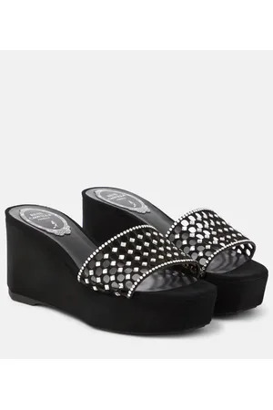 RENE CAOVILLA Sandali in suede con platform