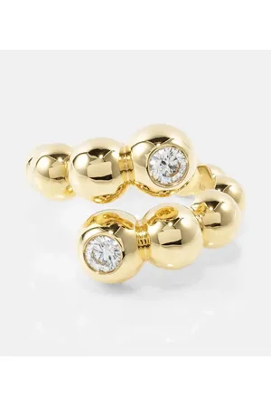 Melissa Kaye Anello Audrey Large in 18kt con diamanti