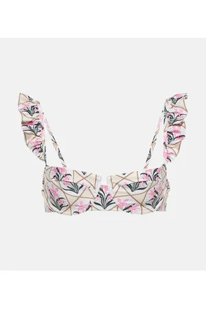 Agua by Agua Bendita Top bikini Kiwi Orquidea con stampa