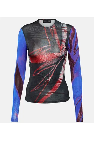 Louisa Ballou Top in jersey con stampa