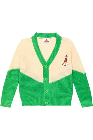 Jelly Mallow Cardigan color-block con ricamo