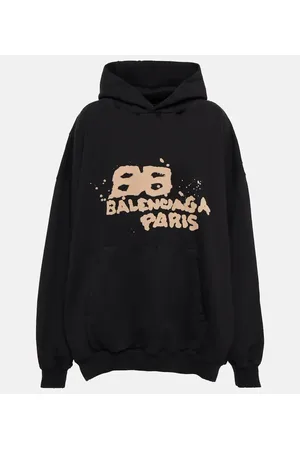 Balenciaga Felpa oversize in cotone con cappuccio