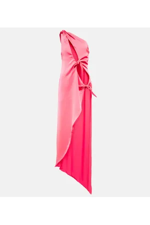 The Attico Abito lungo in raso con cut-out