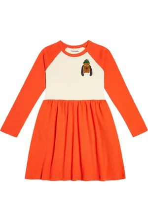 Mini Rodini Abito Bloodhound in jersey con stampa