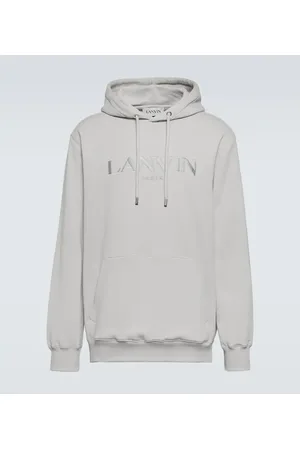 Lanvin Felpa in cotone con logo e cappuccio