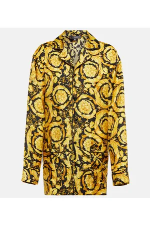 VERSACE Camicia in seta con stampa