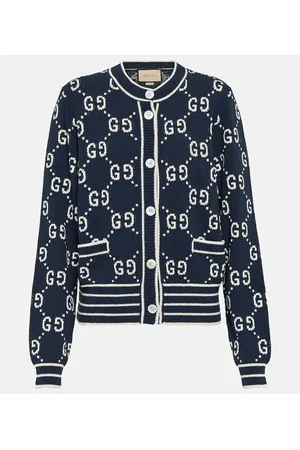 Gucci Cardigan in jacquard di misto cotone GG
