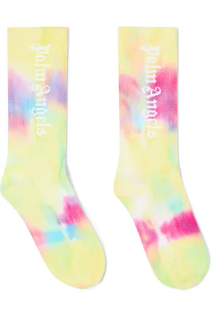 Palm Angels Calze tie-dye in misto cotone con logo