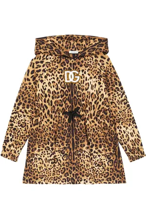 Dolce & Gabbana Abito in jersey di cotone leopardato