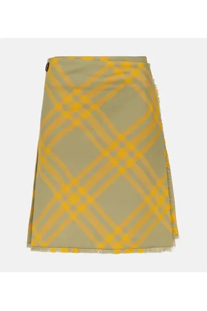 Burberry Minigonna in misto lana a quadri