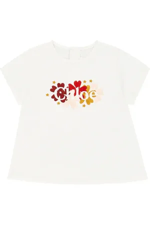 Chloé Chloé Kids Baby - T-shirt in cotone con logo
