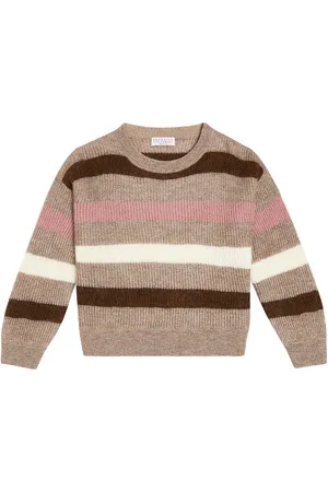 Brunello Cucinelli Pullover in misto mohair a righe