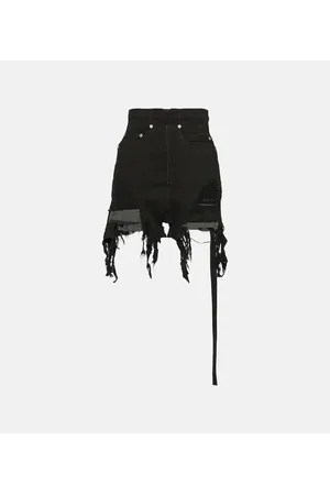Rick Owens DRKSHDW - Shorts di jeans a vita alta