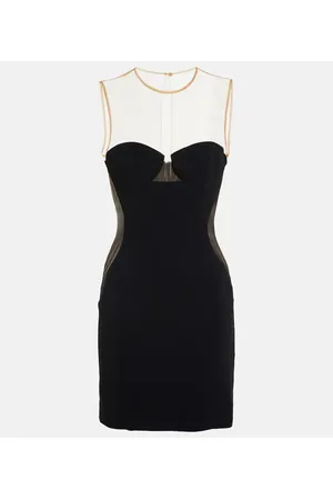 Stella McCartney Miniabito in crêpe con mesh