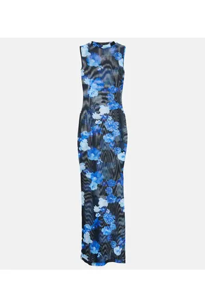 COPERNI Abito lungo in mesh con stampa