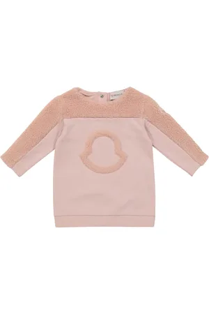 Moncler Baby - Abito felpa in cotone e pile con logo