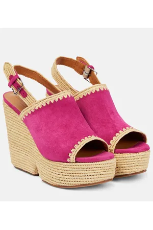 Robert Clergerie Sandali con zeppa Damya in suede