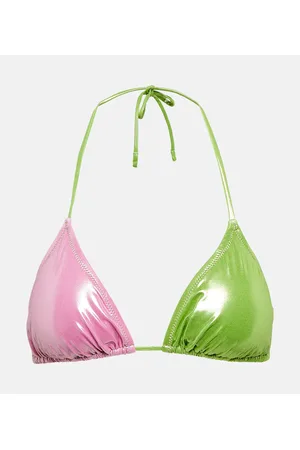 Reina Olga Top bikini Love Triangle in lamé