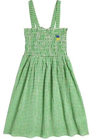 Bobo Choses Abito Vichy in lino e cotone