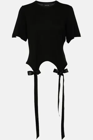 Simone Rocha T-shirt in jersey di cotone con fiocco