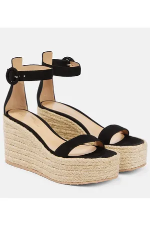 Gianvito Rossi Espadrillas Portofino in suede con zeppa