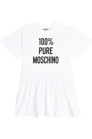 Moschino Abito in jersey di cotone con logo