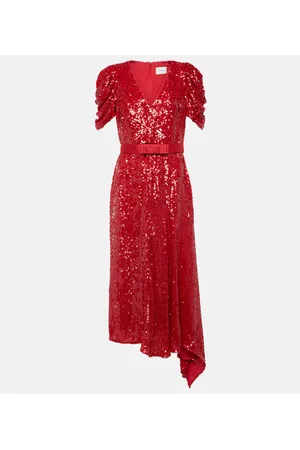 Erdem Abito midi asimmetrico con paillettes