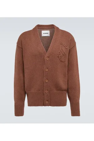 Jil Sander Cardigan in maglia con ricamo