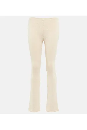 MAGDA BUTRYM Pantaloni slim in crochet a vita alta