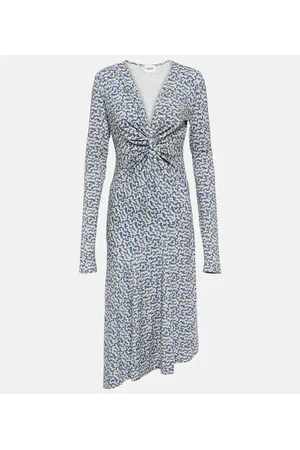Marant Etoile Abito midi Lania in jersey con stampa