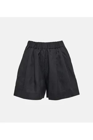 ASCENO Shorts Zurich in lino a gamba larga