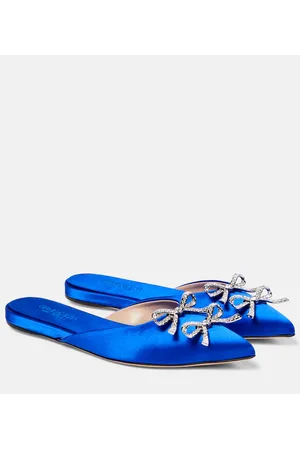 Giambattista Valli Slippers in raso con cristalli