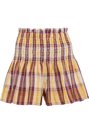Marant Etoile Shorts Bayowel in cotone a quadri