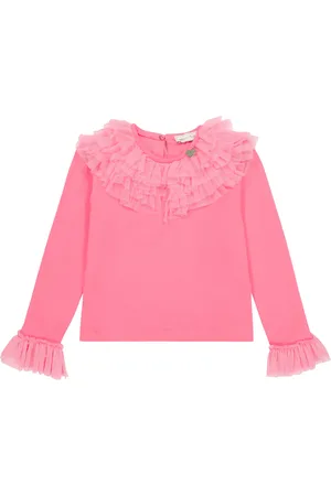 MONNALISA Blusa in misto cotone con ruches