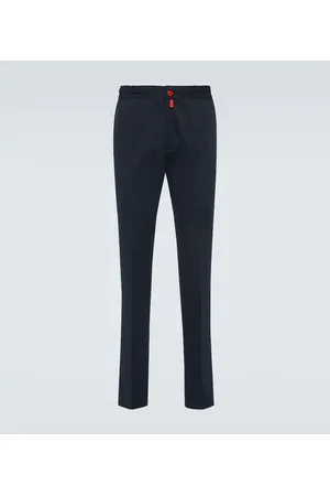 Kiton Pantaloni regular in jersey di cotone