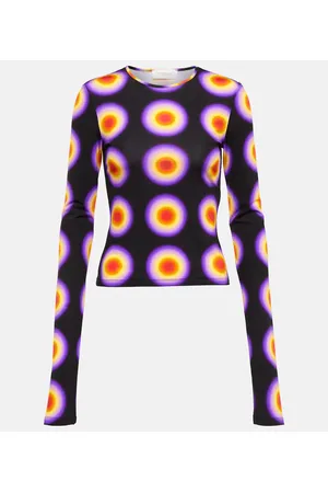 Sportmax Top cropped con stampa