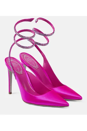 RENE CAOVILLA Pumps Cleo in raso con cristalli