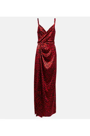 Dolce & Gabbana Abito lungo in raso di misto seta