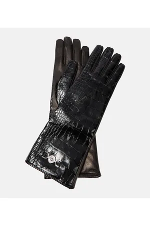 VERSACE Guanti in pelle stampata