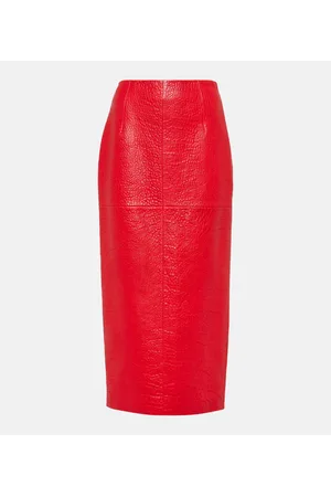 Prada Gonna midi in pelle