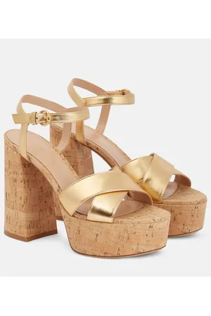 Gianvito Rossi Sandali Bebe in pelle con plateau