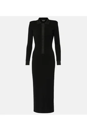 Tom Ford Abito lungo in misto lana e seta