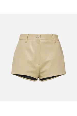 MAGDA BUTRYM Shorts in pelle a vita alta
