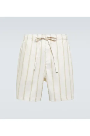 COMMAS Shorts in misto lino a righe