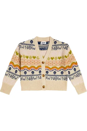 Molo Cardigan Gilly misto lana con intarsi