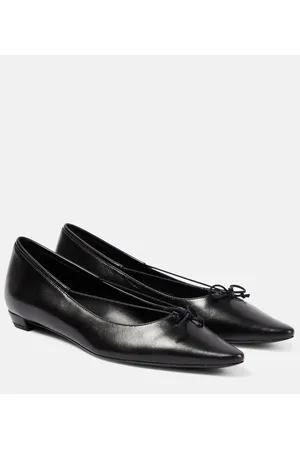 The Row Ballerine Claudette Bow in pelle