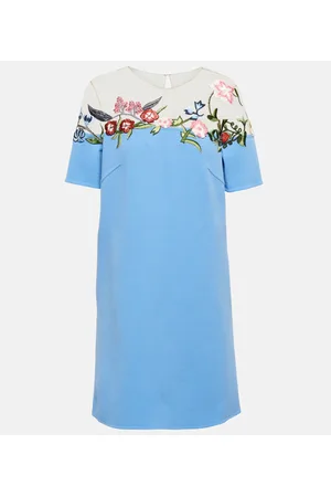 Oscar de la Renta Miniabito in misto lana con ricami