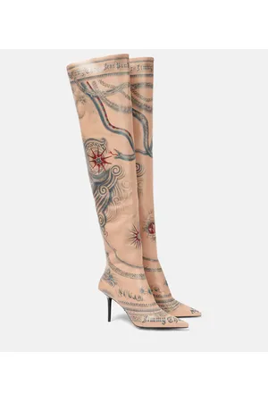 Jimmy Choo X Jean Paul Gaultier - Stivali cuissardes Tattoo